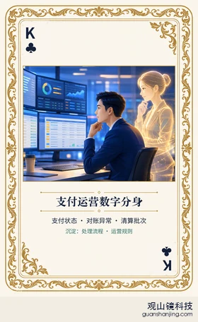 银行 Agent 图鉴扑克 ♣K 支付运营数字分身 牌面