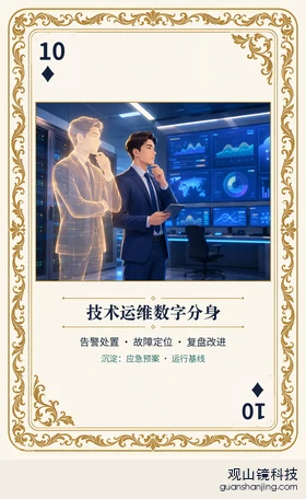银行 Agent 图鉴扑克 ♦10 技术运维数字分身 牌面