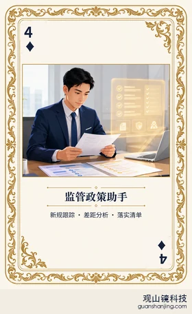银行 Agent 图鉴扑克 ♦4 监管政策助手 牌面