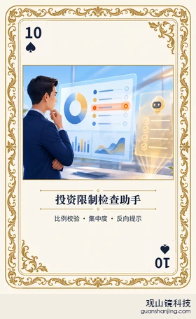 基金 Agent 图鉴扑克 ♠10 投资限制检查助手 牌面