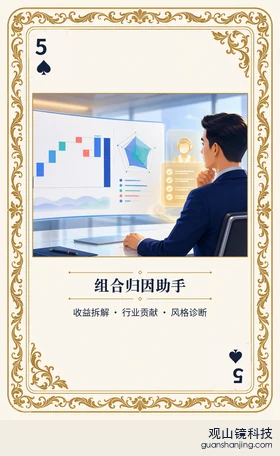 基金 Agent 图鉴扑克 ♠5 组合归因助手 牌面