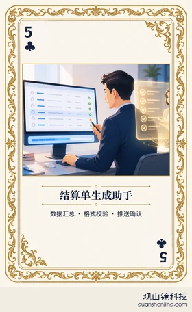 期货 Agent 图鉴扑克 ♣5 结算单生成助手 牌面