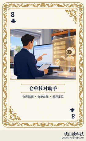 期货 Agent 图鉴扑克 ♣8 仓单核对助手 牌面