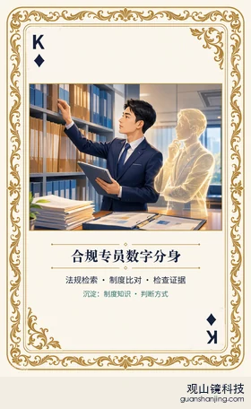 期货 Agent 图鉴扑克 ♦K 合规专员数字分身 牌面