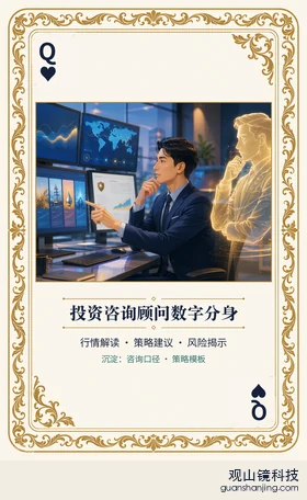 期货 Agent 图鉴扑克 ♥Q 投资咨询顾问数字分身 牌面