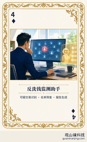 证券 Agent 图鉴扑克 ♦4 反洗钱监测助手 牌面