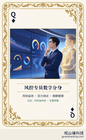 证券 Agent 图鉴扑克 ♦Q 风控专员数字分身 牌面