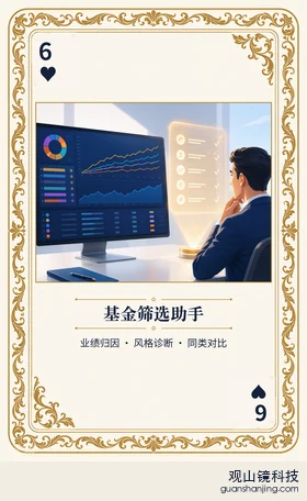 证券 Agent 图鉴扑克 ♥6 基金筛选助手 牌面