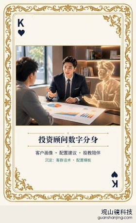 证券 Agent 图鉴扑克 ♥K 投资顾问数字分身 牌面
