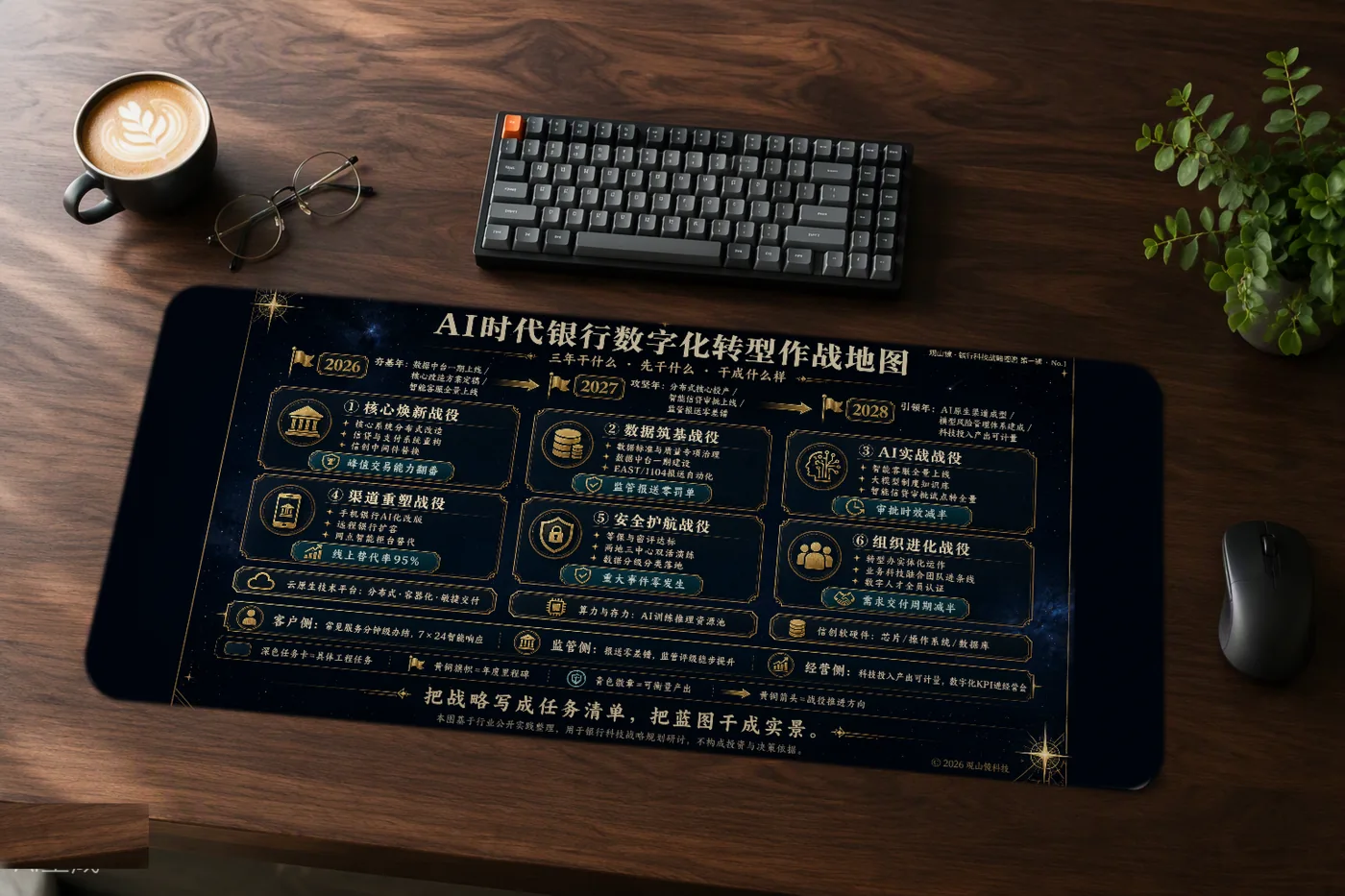 桌垫 90×40 · 数字化转型作战地图
